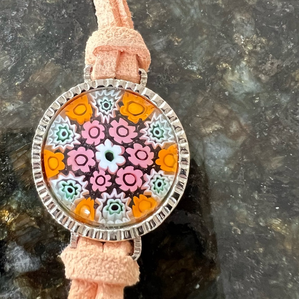 Italian Boho bracelet with Merano Glass inset
